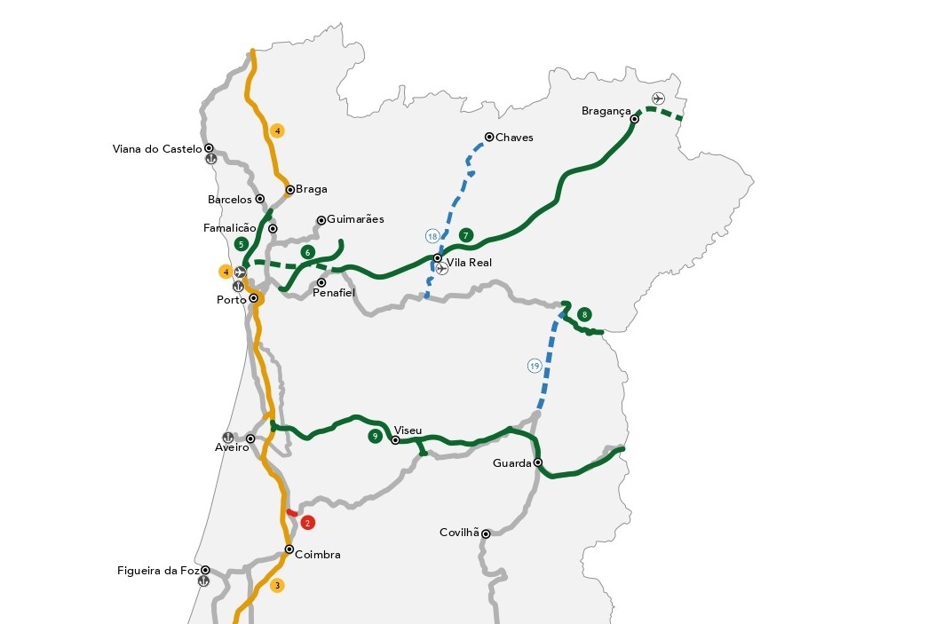 Mapas da Rede Ferroviária Nacional